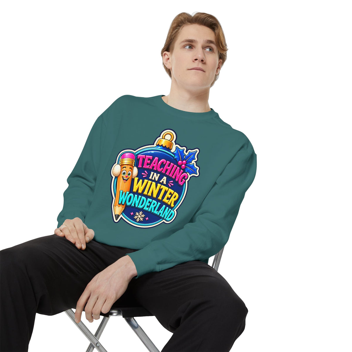 Teaching in a Winter Wonderland Christmas Sweatshirt