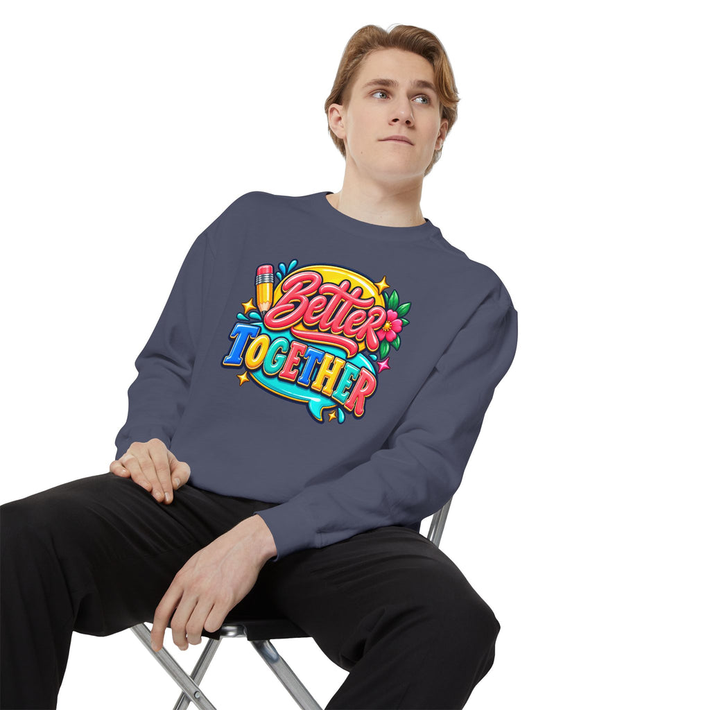 Better Together Sweatshirt Colorful Retro Graphic Crewneck
