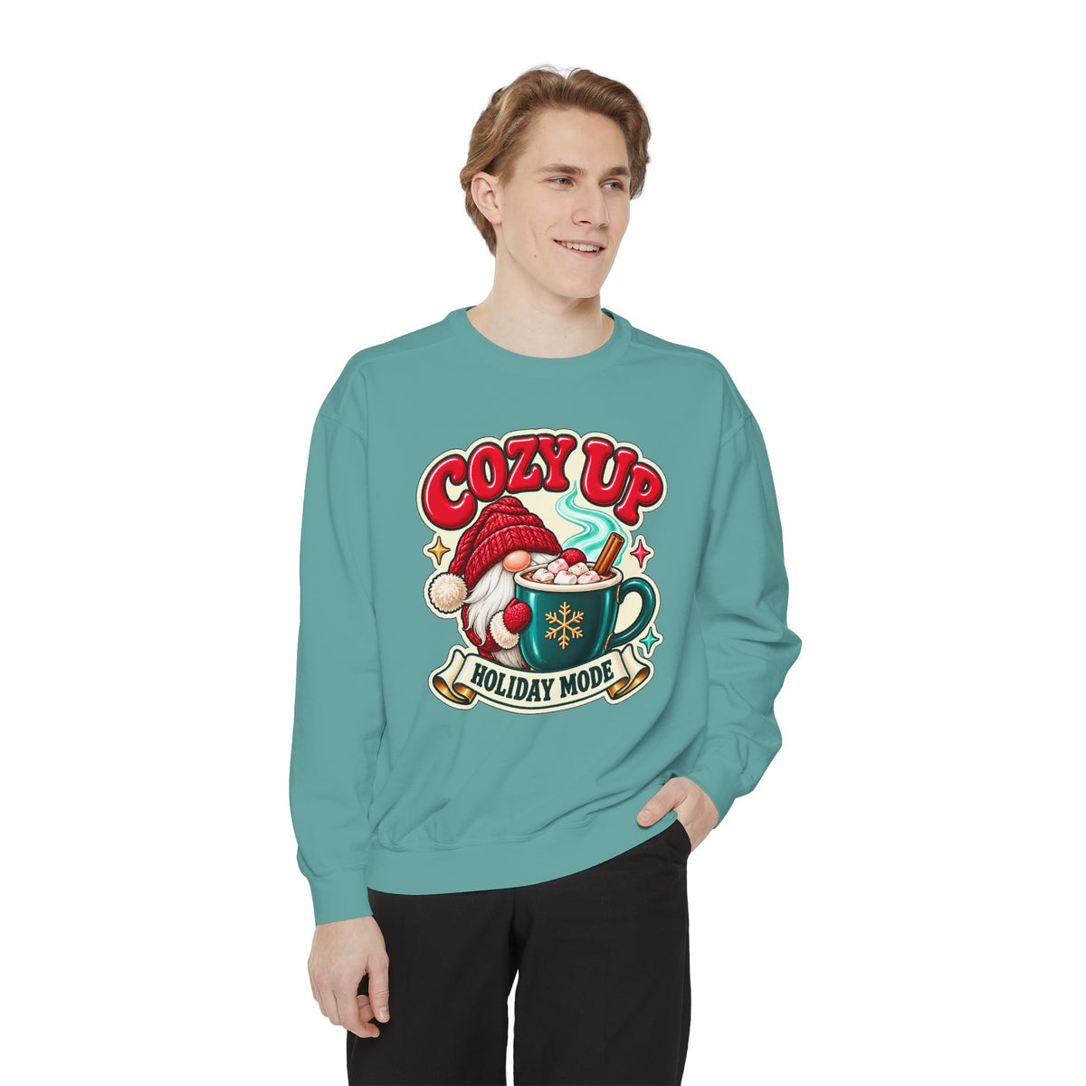 Cozy Up Christmas Mode Gnome Cocoa Sweatshirt
