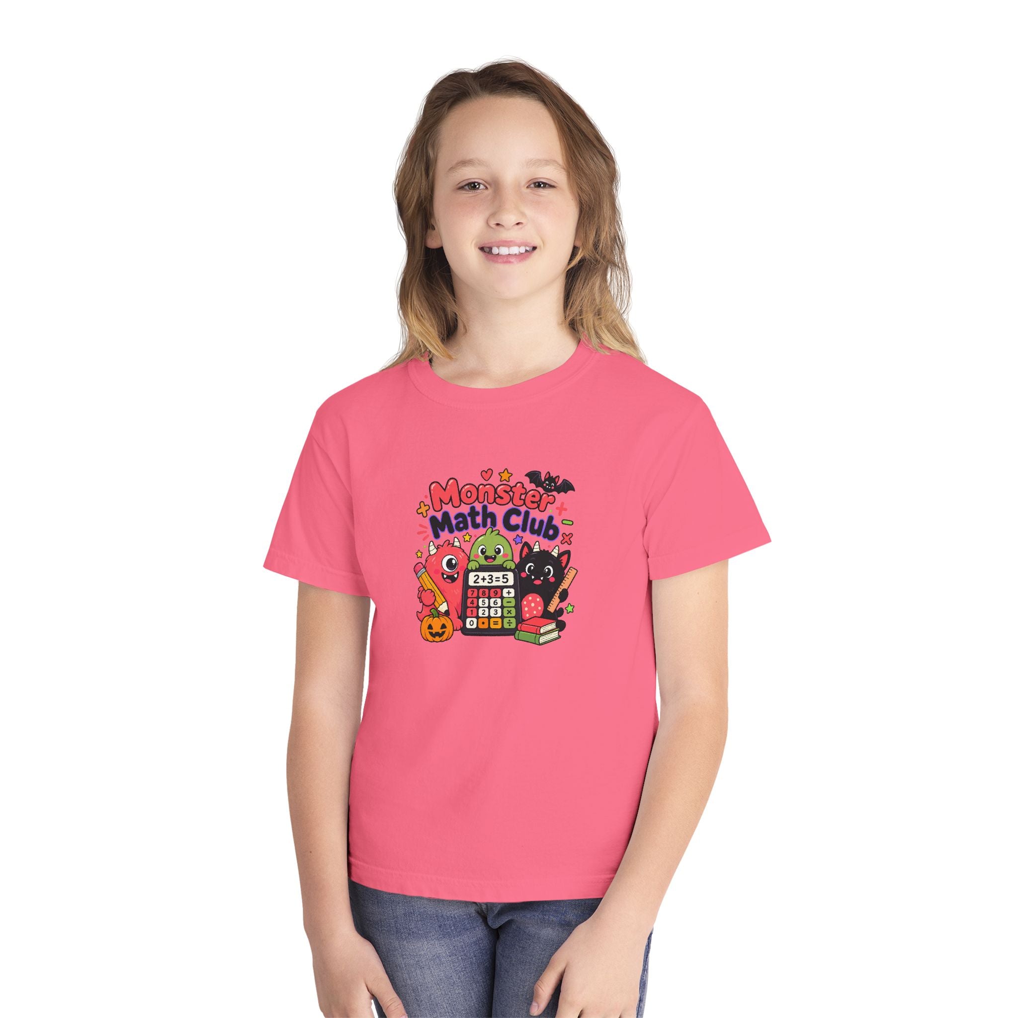 🎃 Monster Math Club Halloween Youth Retro Tee 🧮👻