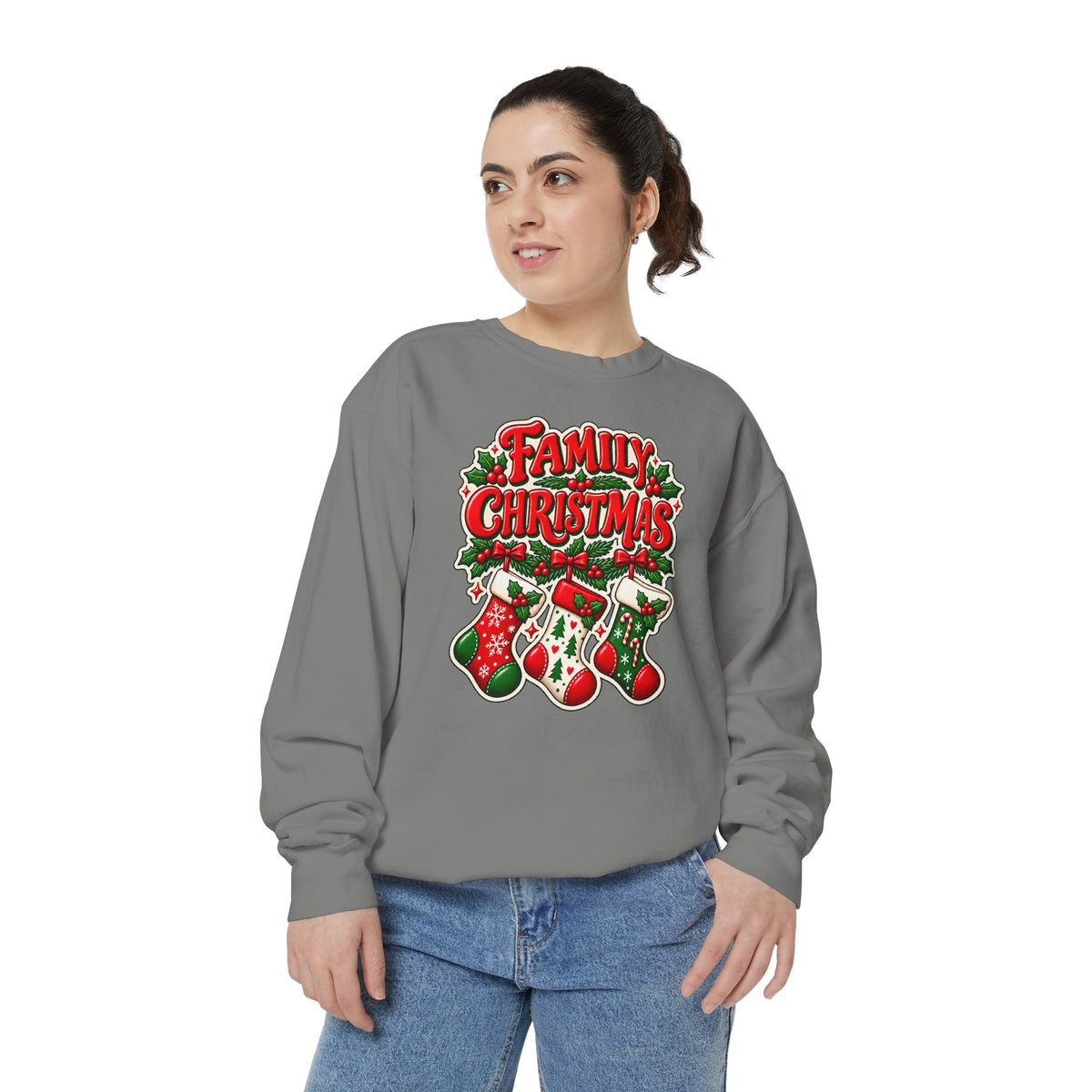 Family Christmas Stocking Holiday Sweatshirt