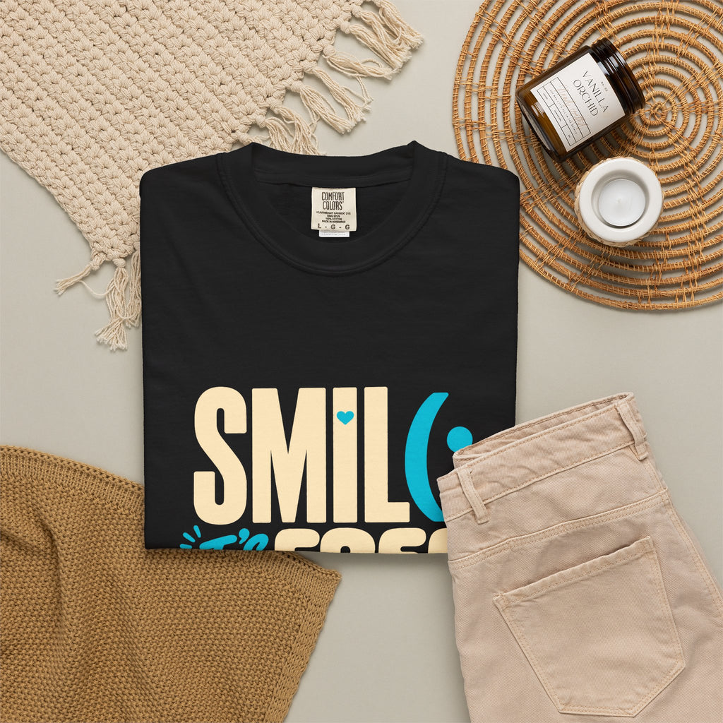 SMIL(: It’s Free Garment-Dyed Graphic Tee