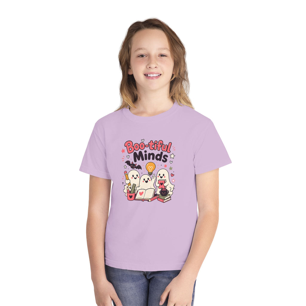 Boo-tiful Minds Youth Halloween Learning Tee 👻💡