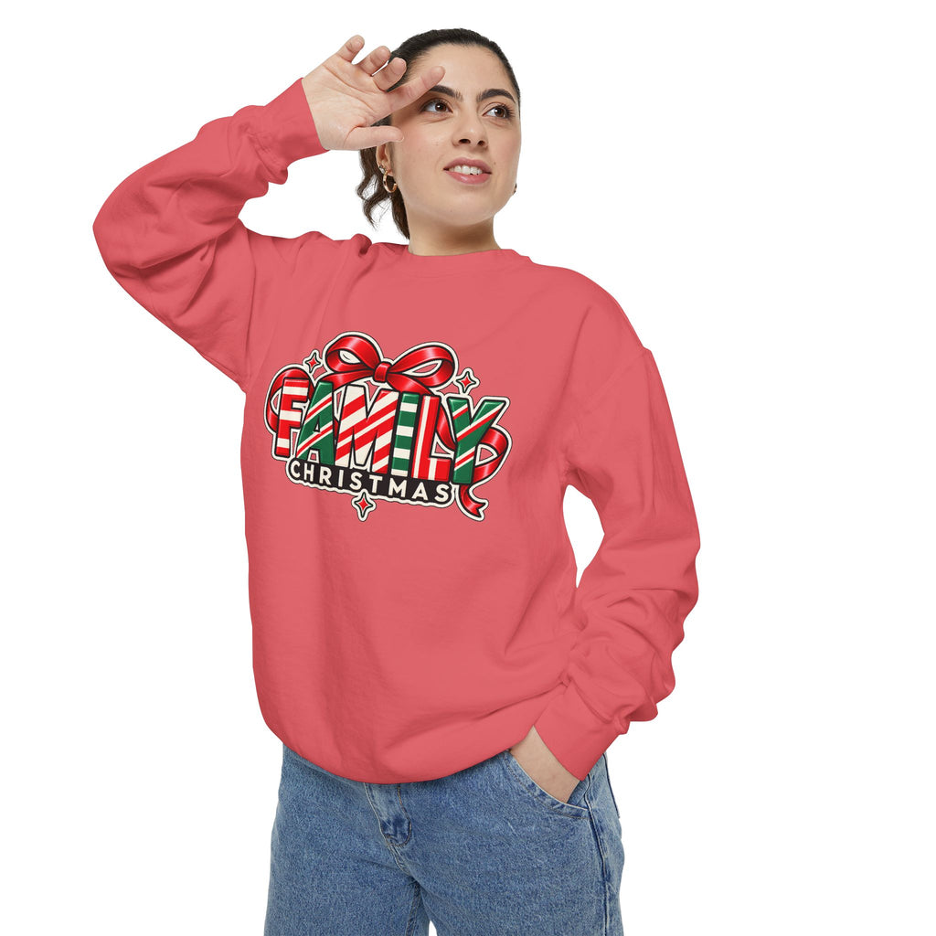 Family Christmas Candy Cane Holiday Sweatshirt