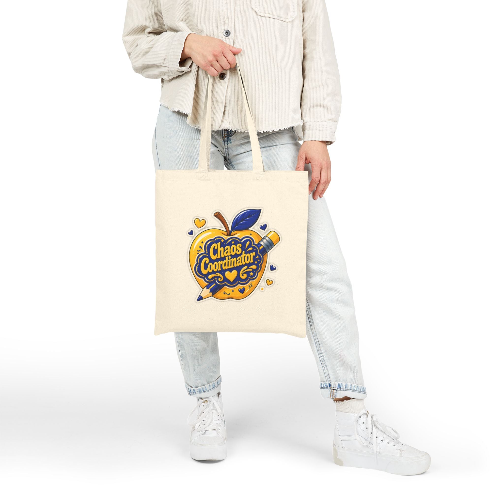 Chaos Coordinator -  Cute Apple Canvas Tote Bag