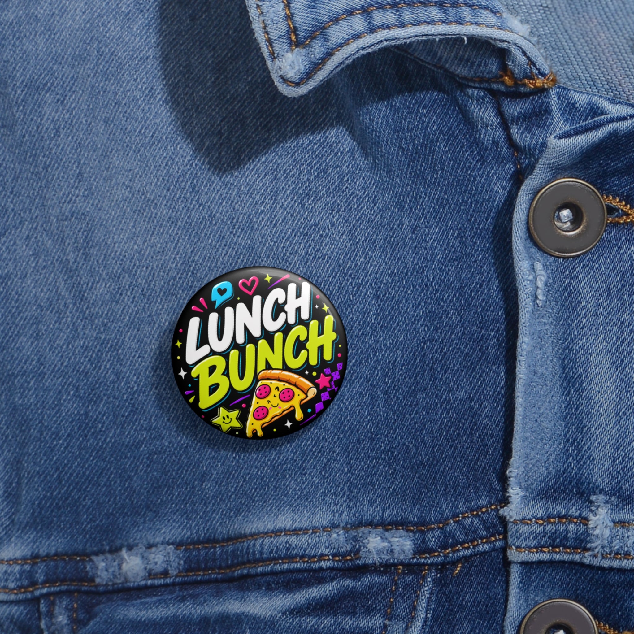 "Lunch Bunch" — Cute Pizza Enamel-Style Badge