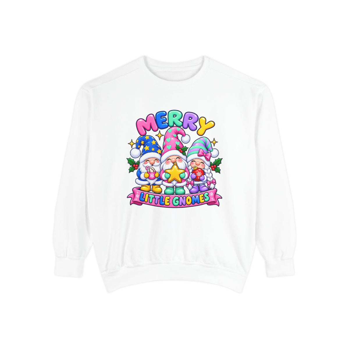 Merry Little Gnomes Sweatshirt Cute Christmas Holiday Crewneck