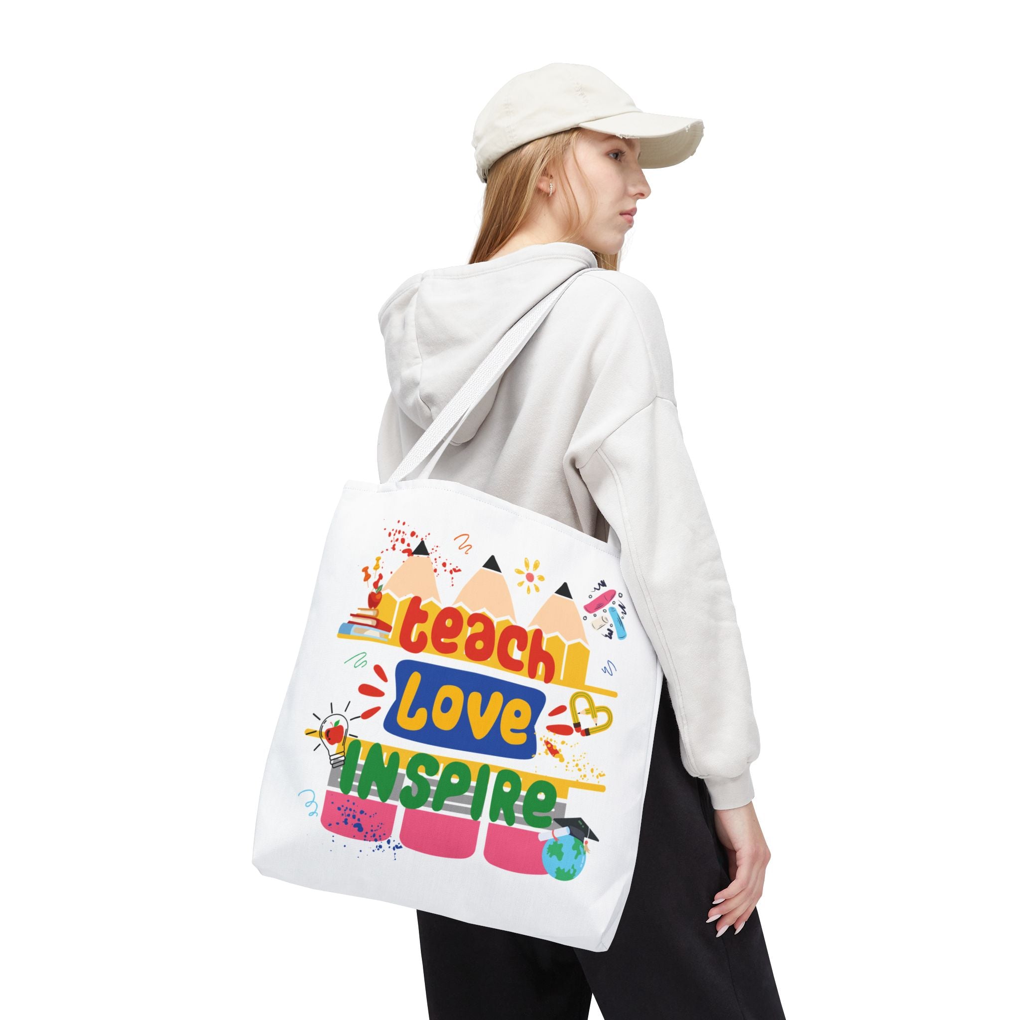 Teach Love Inspire - Double-Sided Teacher Tote Bag