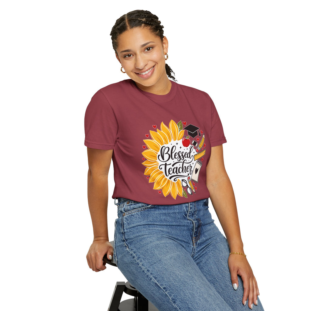 Blessed Teacher Heavyweight Tee 🌻📚✏️