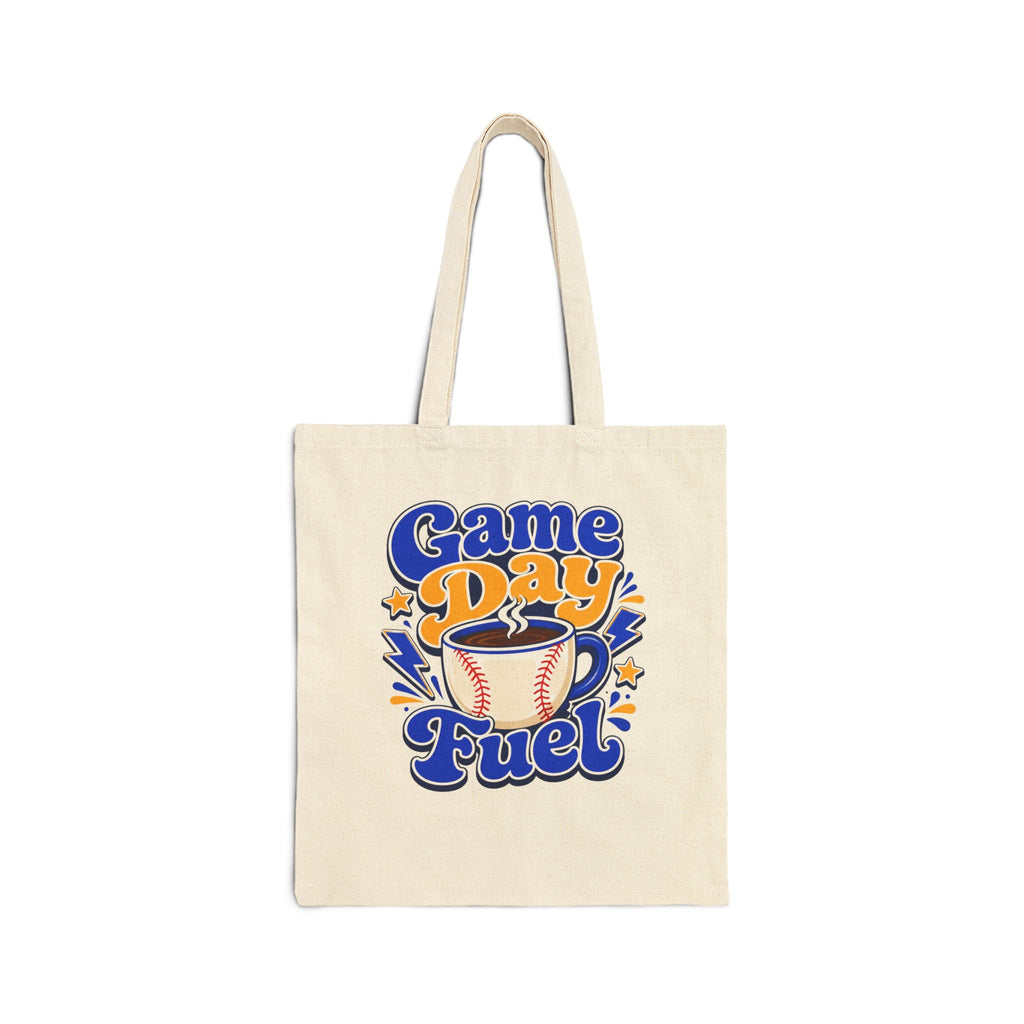 Game Day Fuel Coffee and Baseball Fan - Canvas Tote Bag