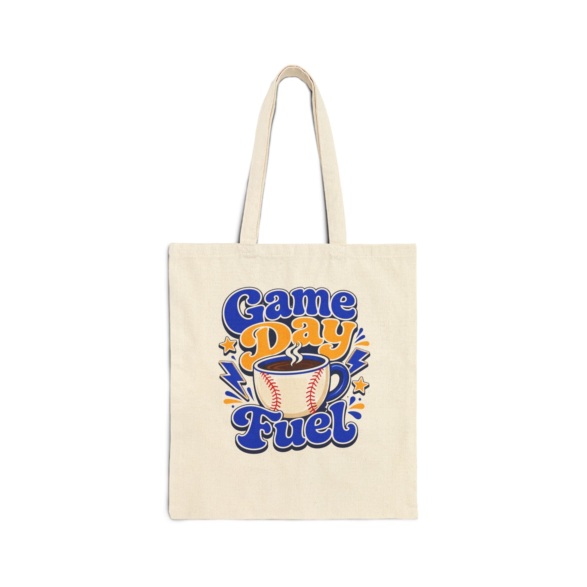 Game Day Fuel Coffee and Baseball Fan - Canvas Tote Bag