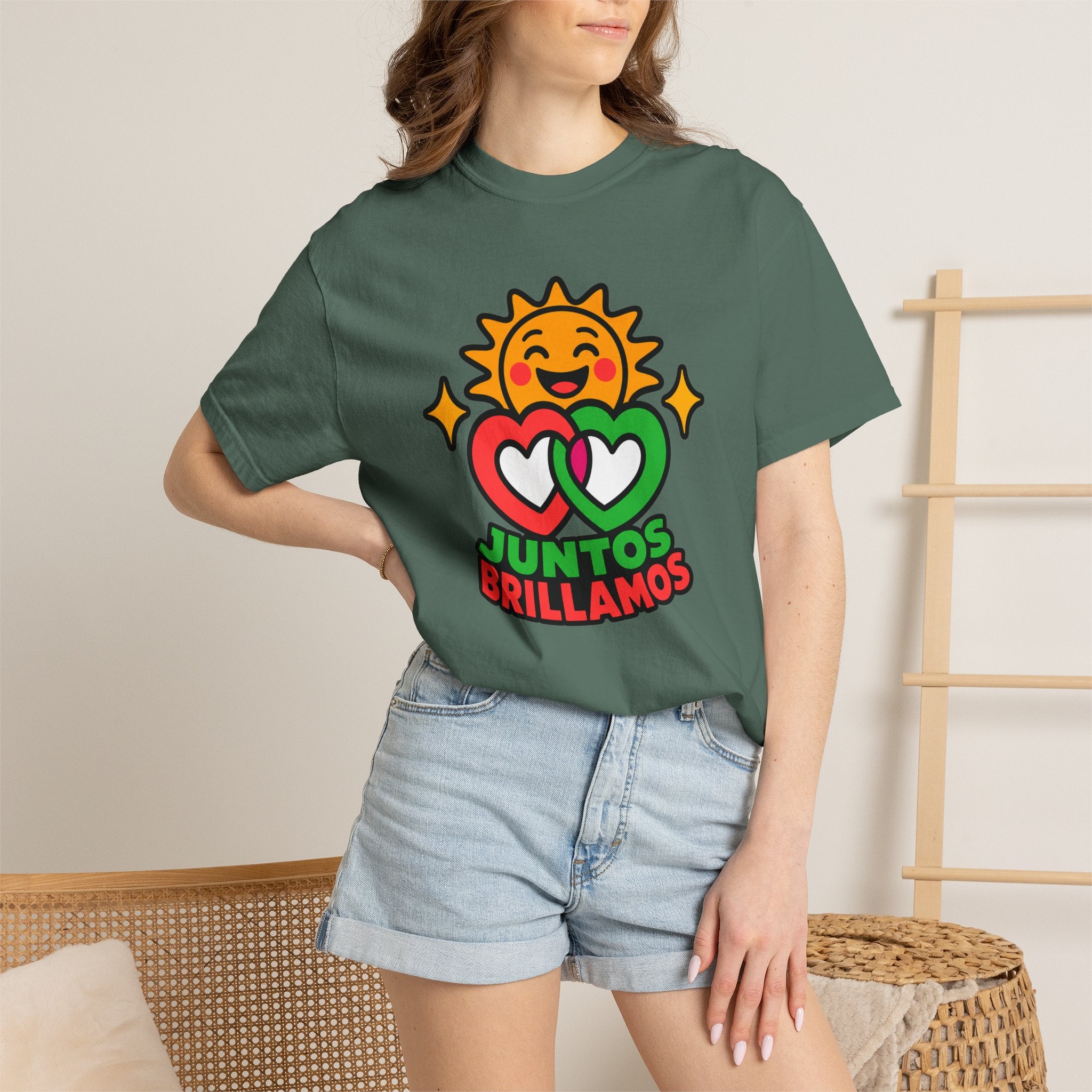 Juntos Brillamos Latino Heritage Heavyweight Tee ☀️❤️
