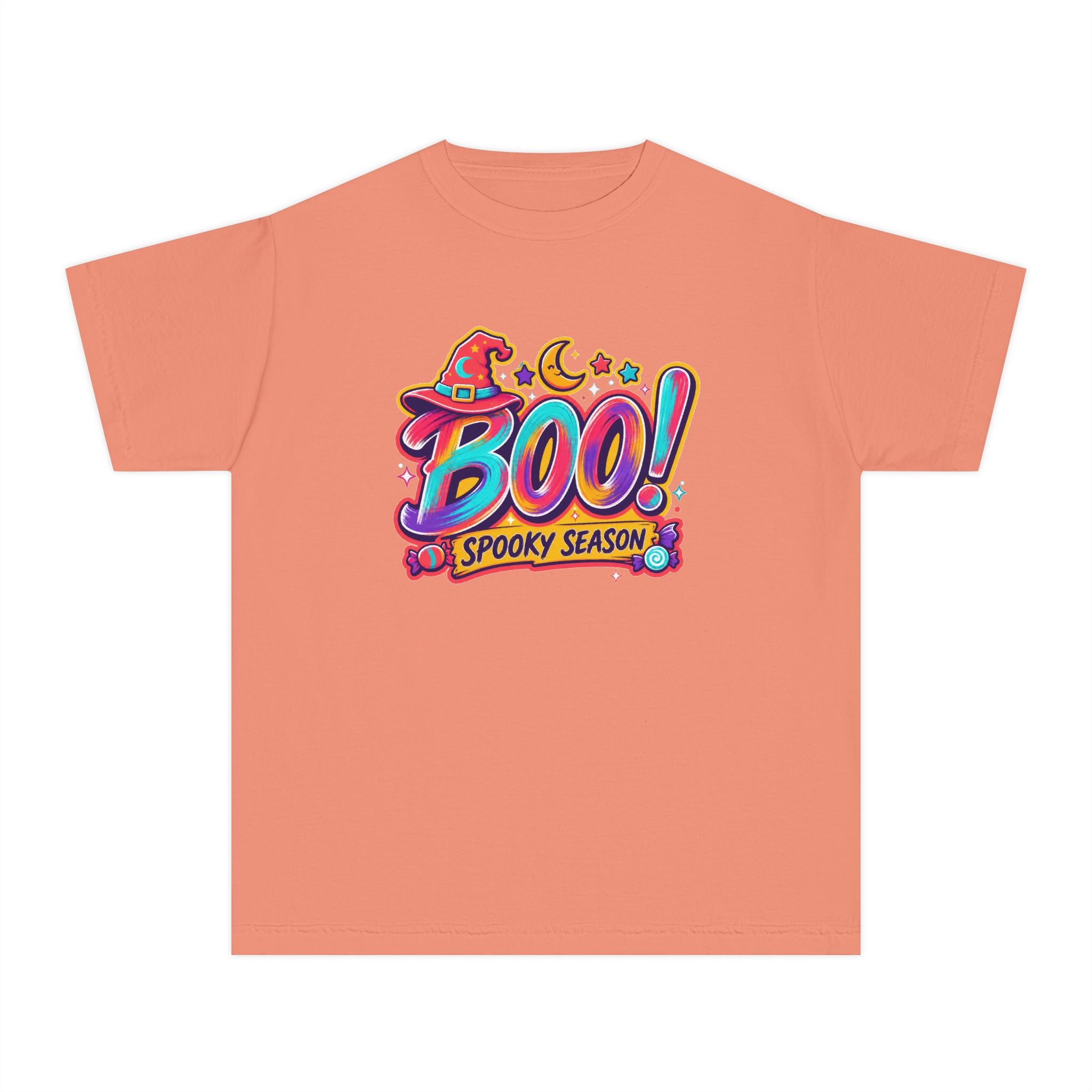 🎃 BOO! Spooky Season Youth Retro Tee ✨