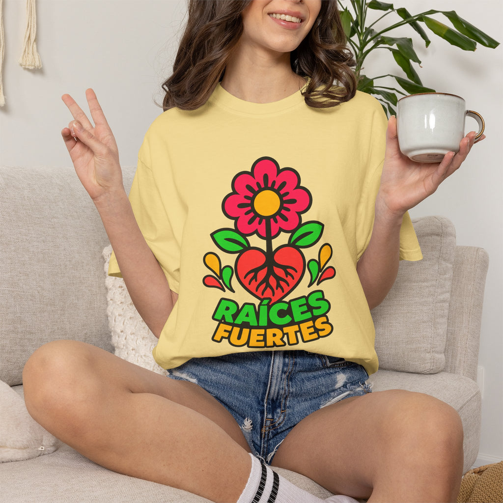 Raíces Fuertes Latino Heritage Heavyweight Tee 🌺❤️