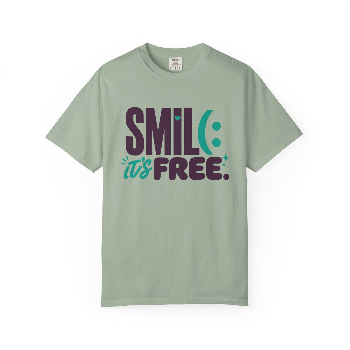 SMILE IT’S FREE! Garment-Dyed Graphic Tee