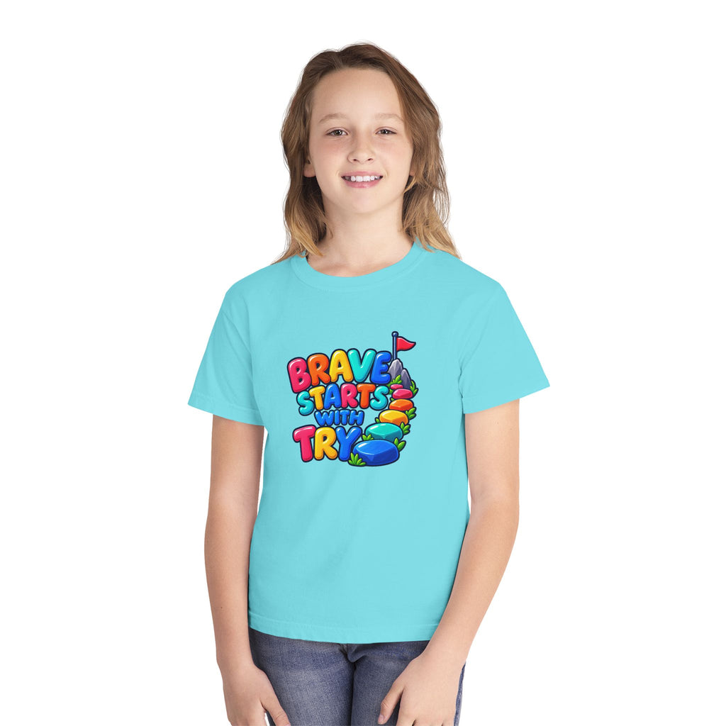 🏔️ Brave Starts With Try Youth Tee