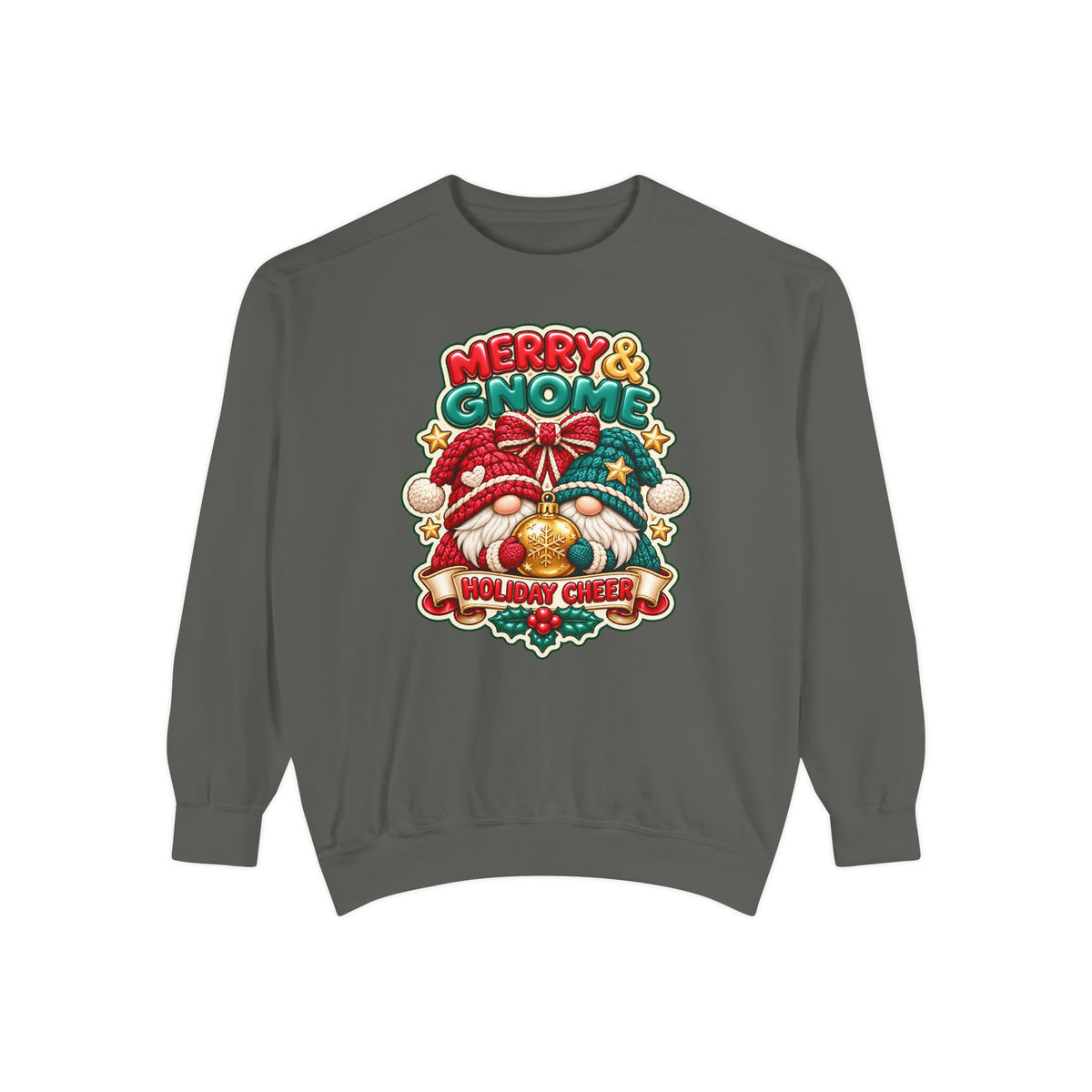 Merry and Gnome Holiday Cheer Sweatshirt — Cute Christmas Design