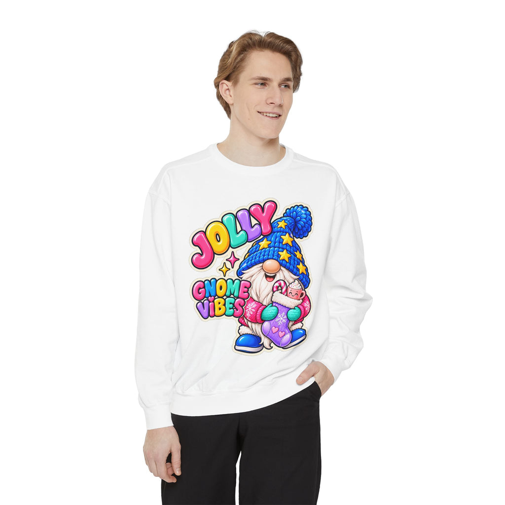 Jolly Gnome Vibes Christmas Sweatshirt