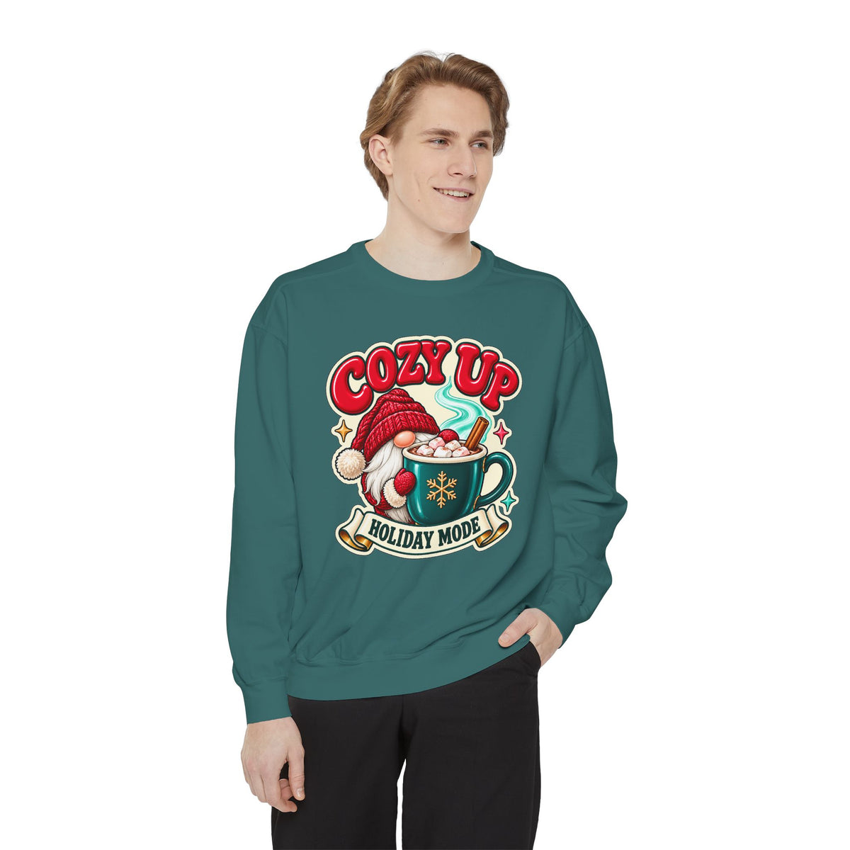Cozy Up Christmas Mode Gnome Cocoa Sweatshirt