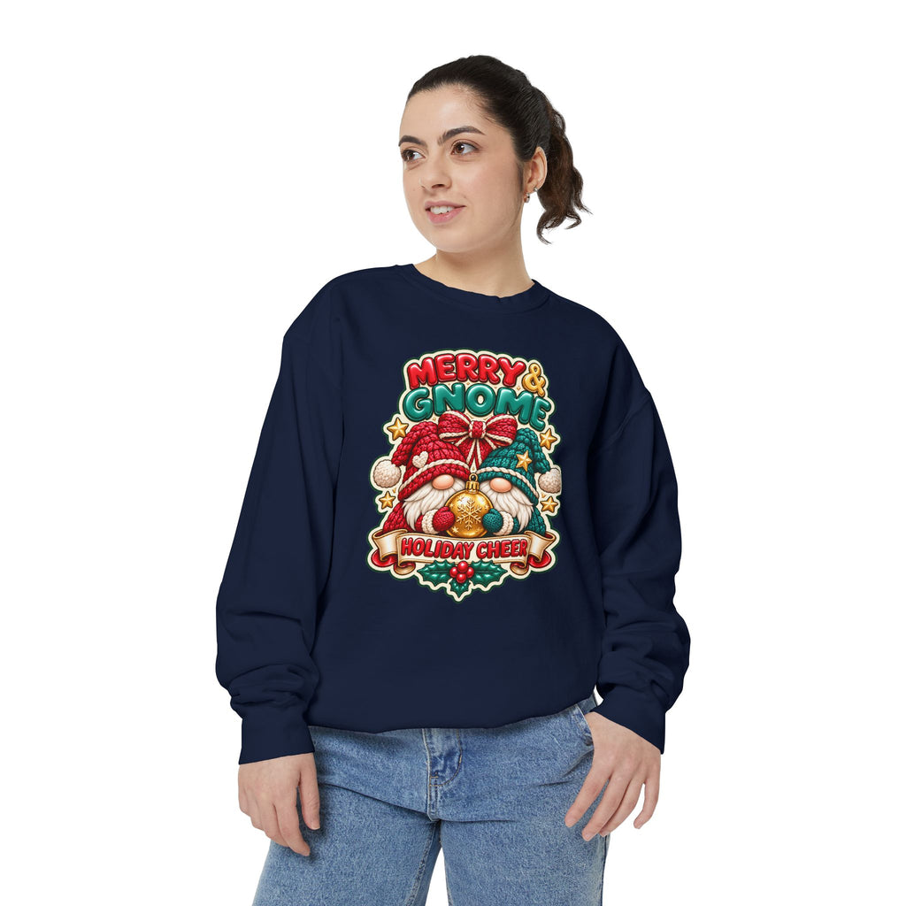 Merry and Gnome Holiday Cheer Sweatshirt — Cute Christmas Design