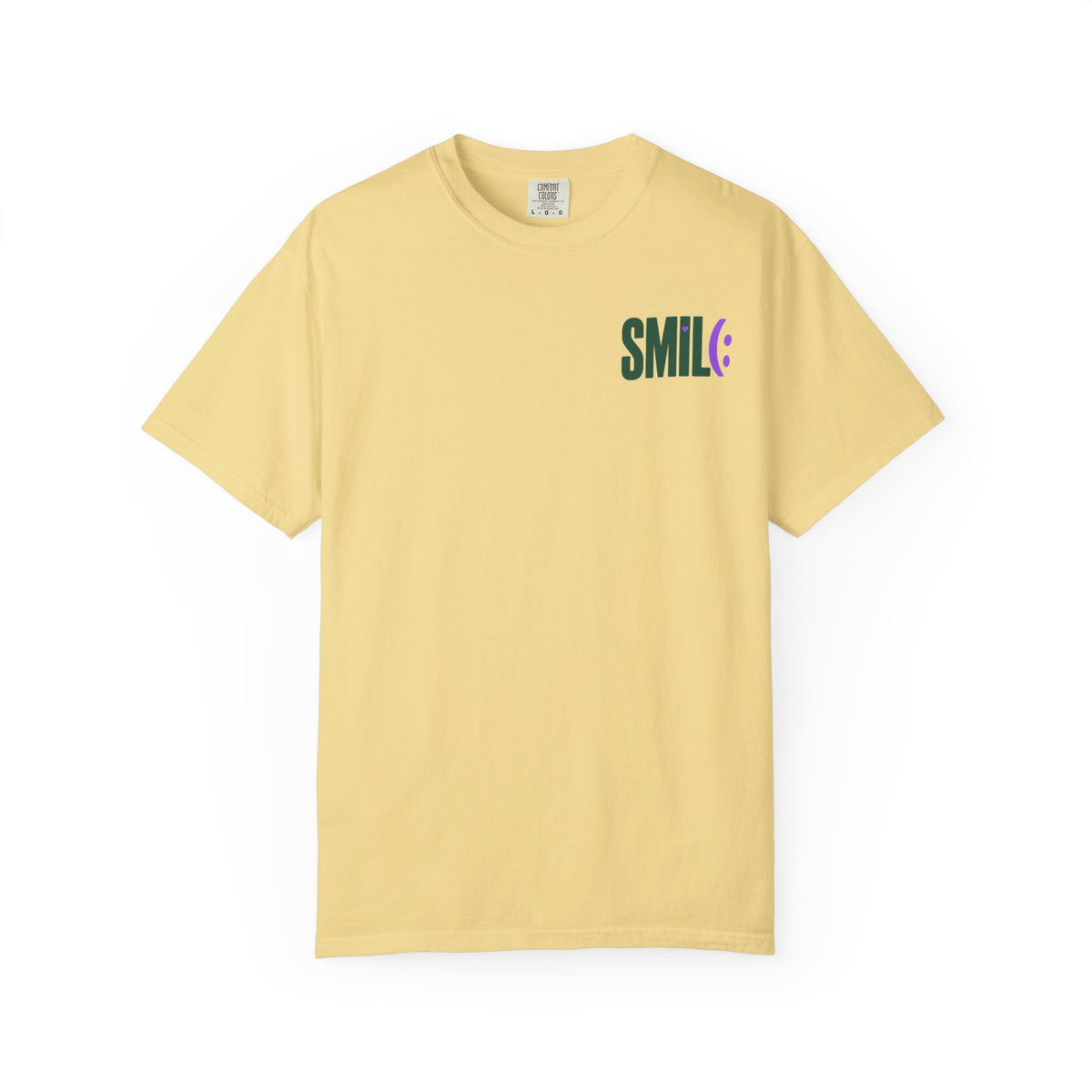 SMILE IT’S FREE! Front-and-Back Garment-Dyed Tee