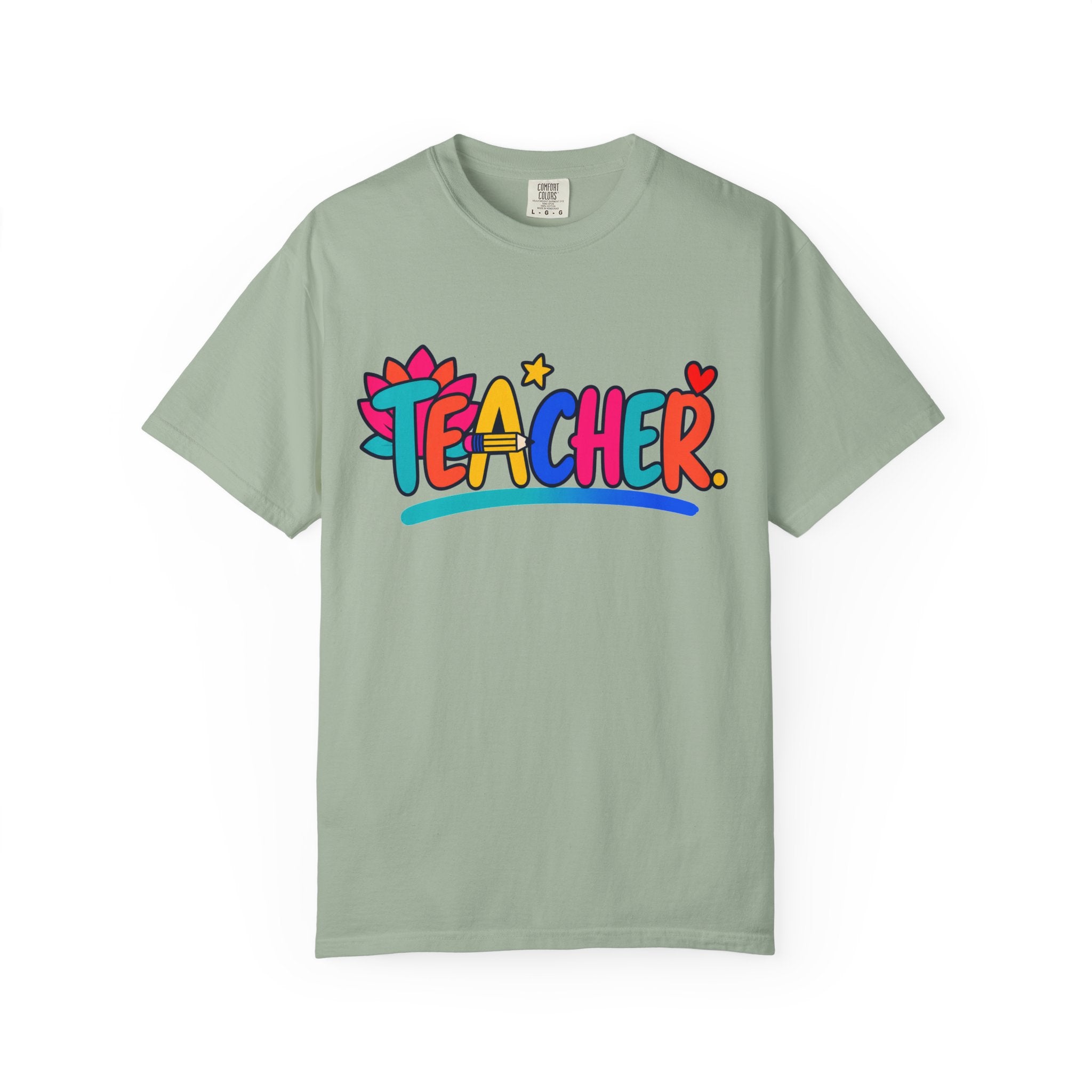 Colorful Teacher Comfort Colors® Heavyweight Tee 🍎✏️