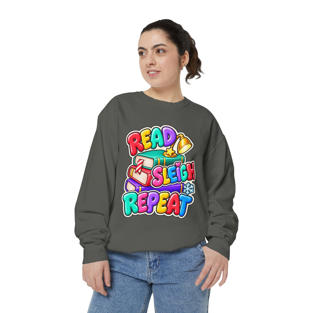 Read, Sleigh, Repeat Christmas Sweatshirt 📚🔔❄️
