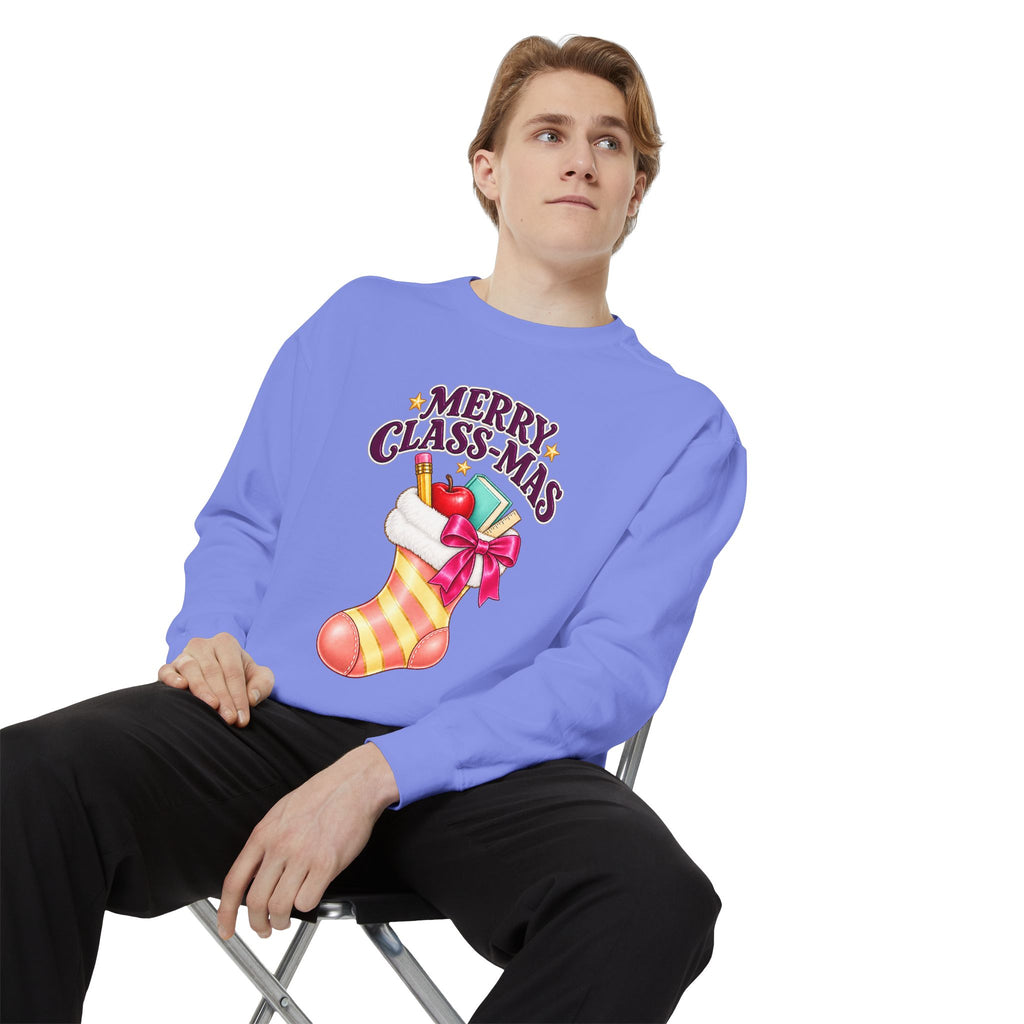 Merry Class-mas Sweatshirt – Cute Christmas Stocking Teacher Holiday Sweater