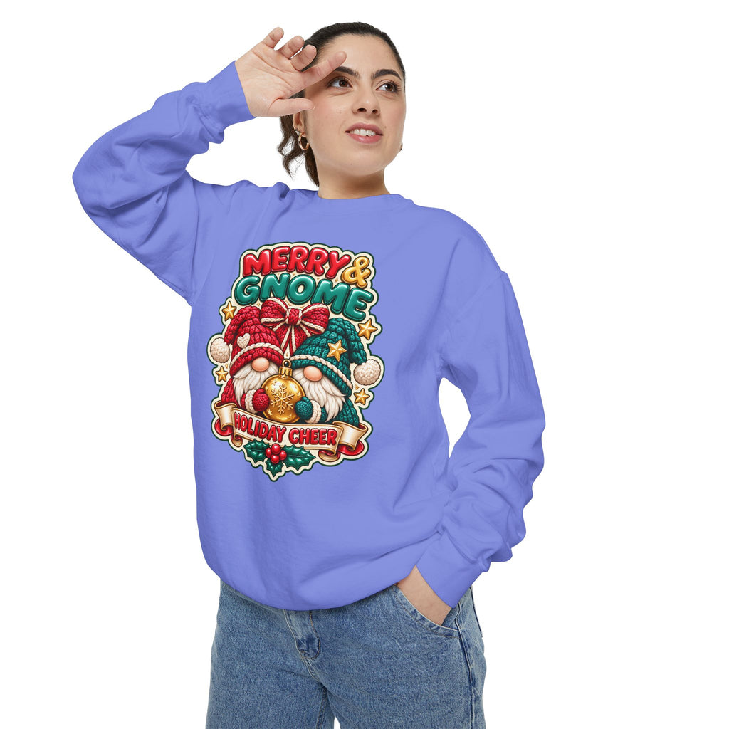 Merry and Gnome Holiday Cheer Sweatshirt — Cute Christmas Design