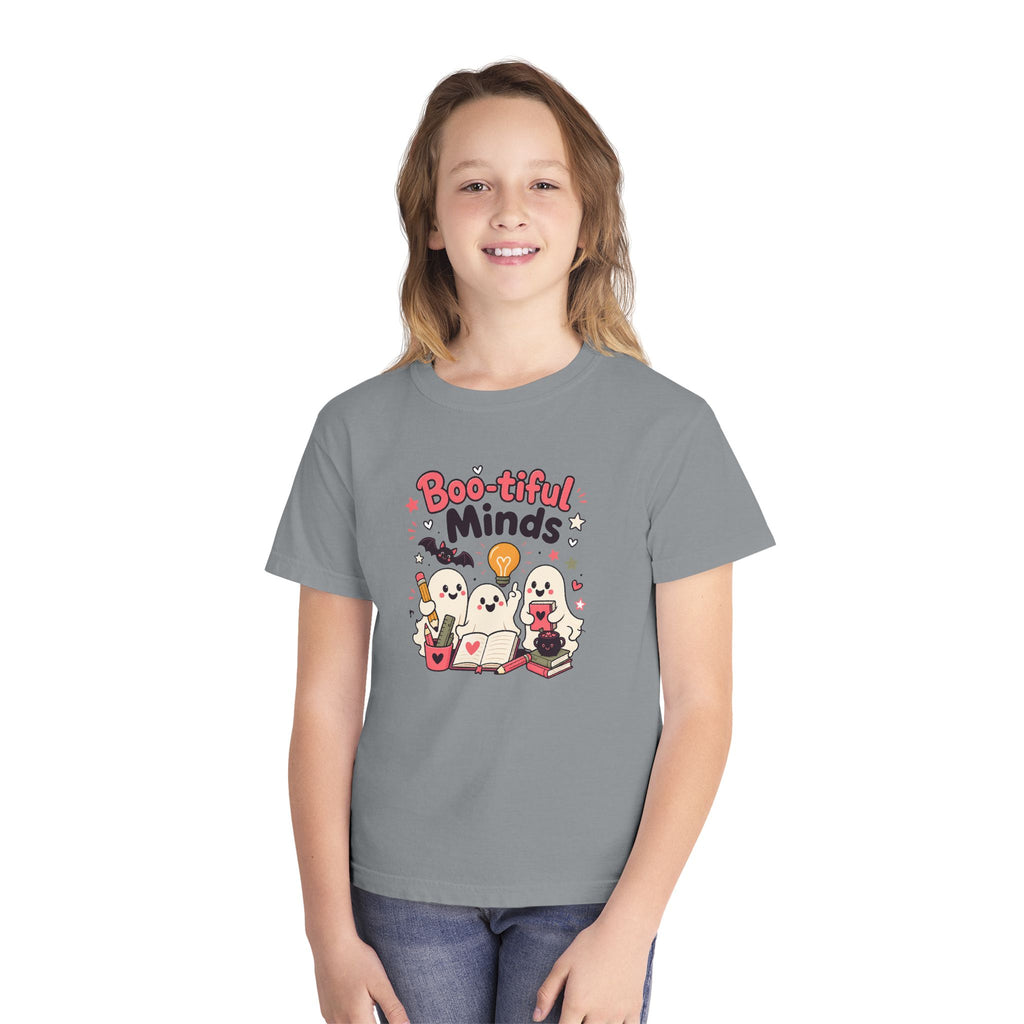 Boo-tiful Minds Youth Halloween Learning Tee 👻💡