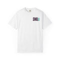 SMIL(: IT’S FREE. Front & Back Garment-Dyed Graphic Tee