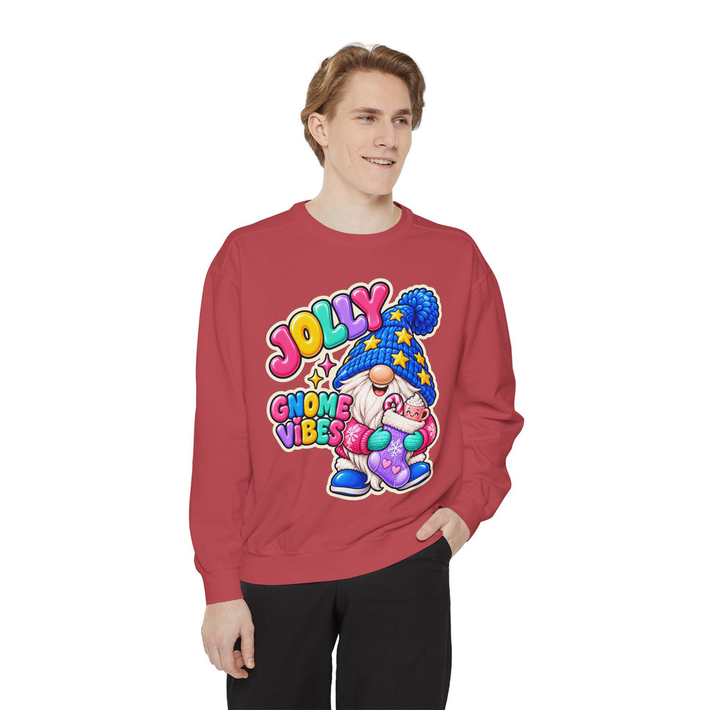 Jolly Gnome Vibes Christmas Sweatshirt