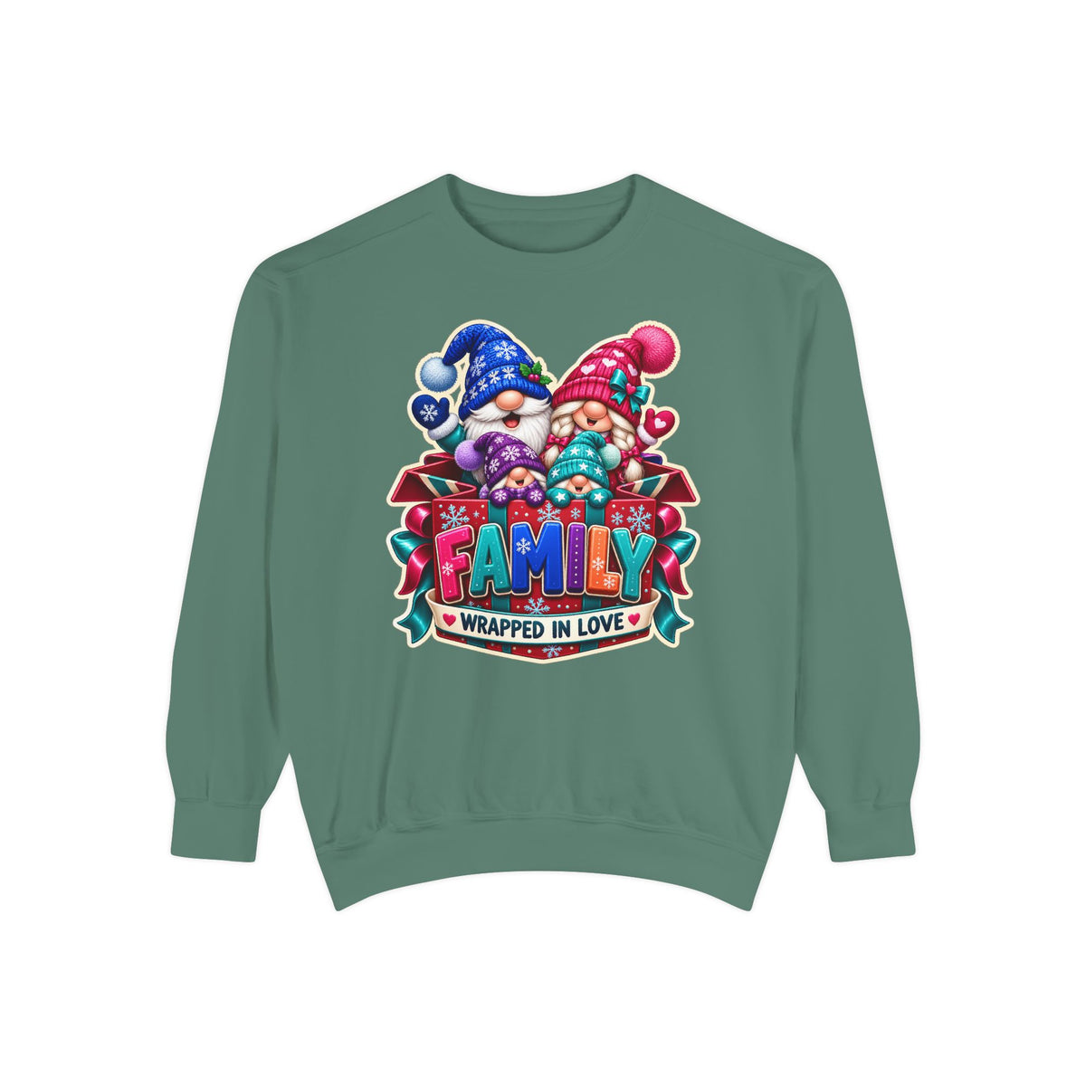 Family Wrapped in Gnome Love Christmas Sweatshirt