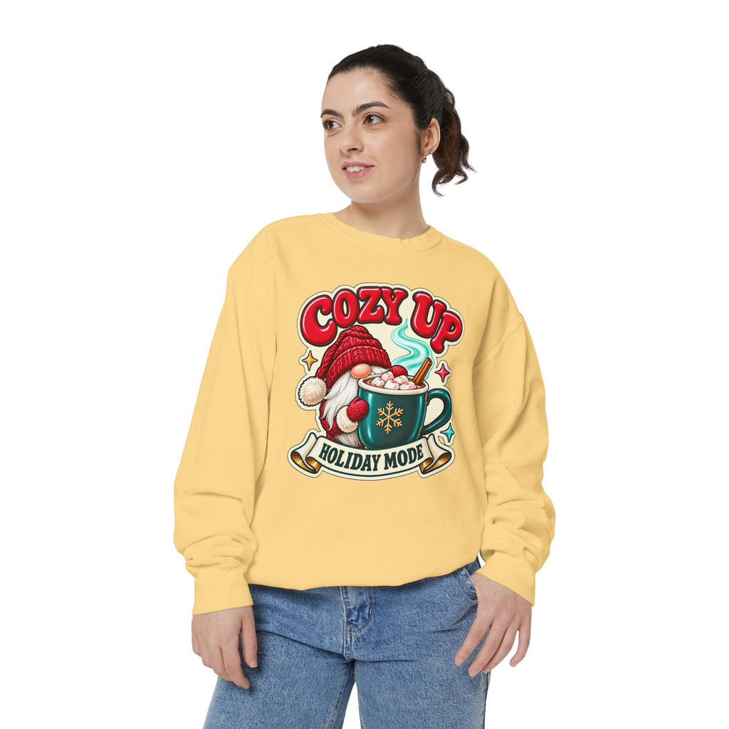Cozy Up Christmas Mode Gnome Cocoa Sweatshirt