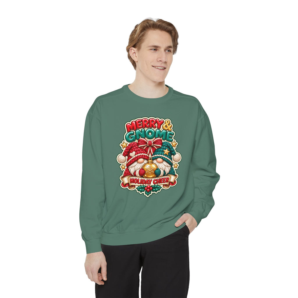 Merry and Gnome Holiday Cheer Sweatshirt — Cute Christmas Design