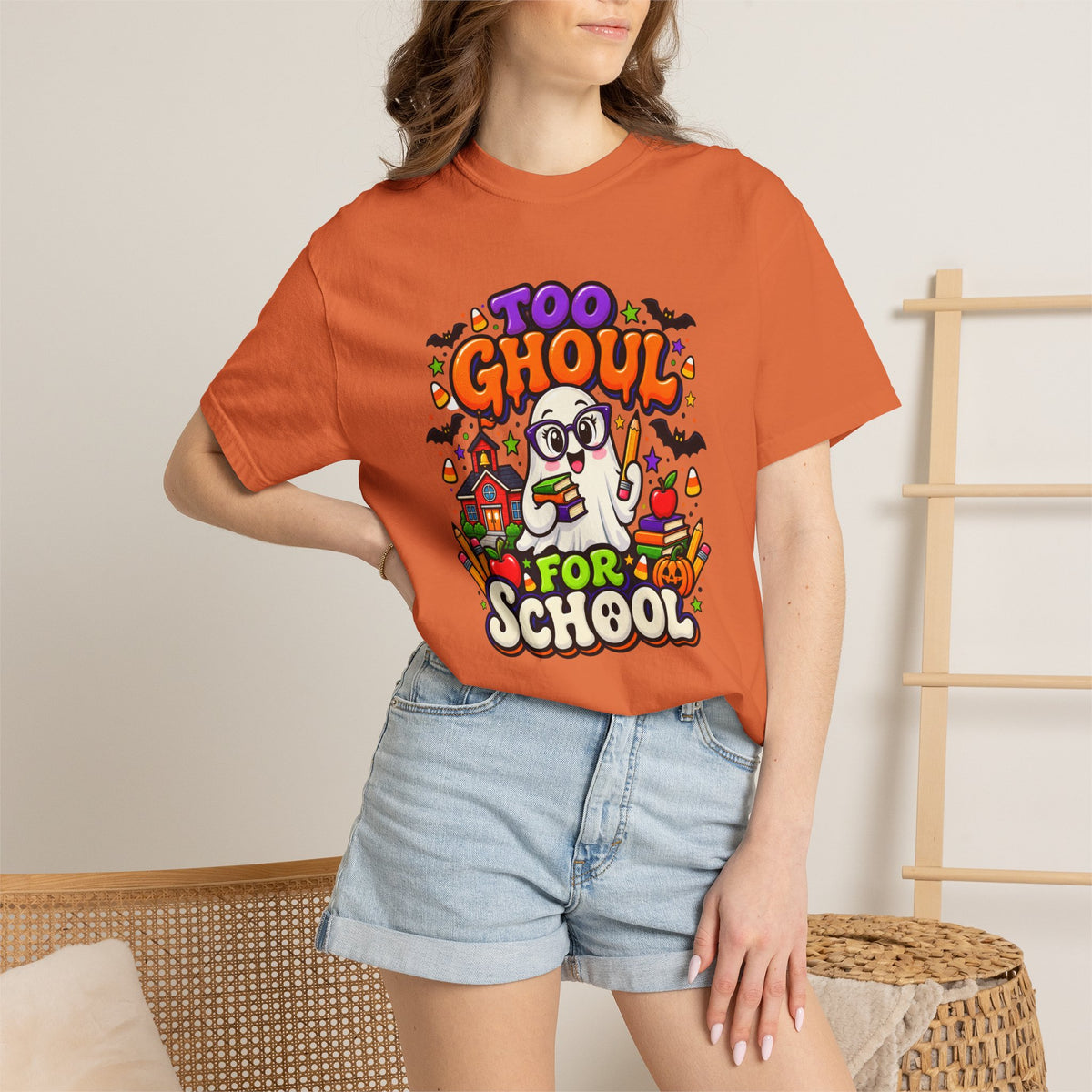 Too Ghoul for School T-Shirt — Cute Halloween Ghost Back-to-School Tee