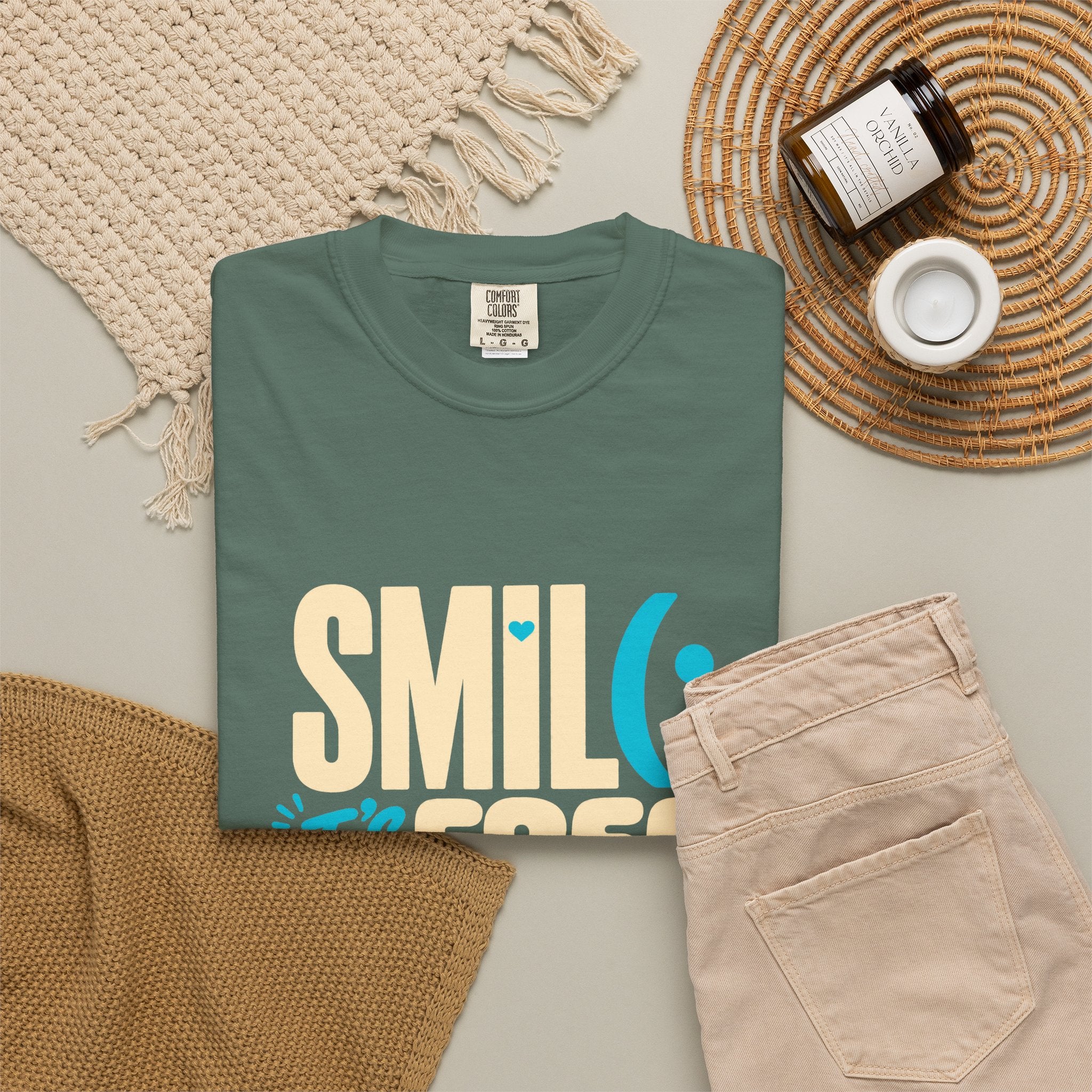 SMIL(: It’s Free Garment-Dyed Graphic Tee