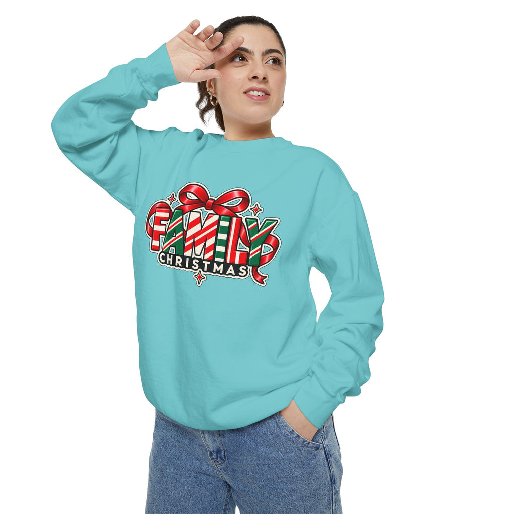 Family Christmas Candy Cane Holiday Sweatshirt