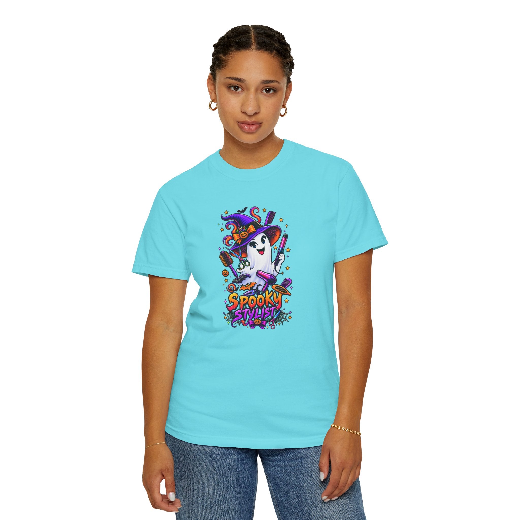 Spooky Stylist Halloween Tee – Adult Unisex Beauty Salon Party Shirt