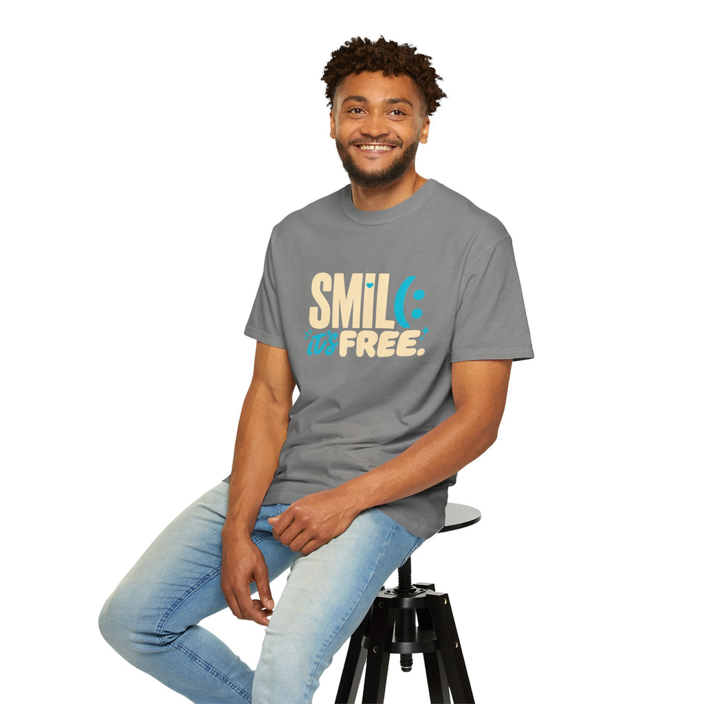 SMIL(: It’s Free Garment-Dyed Graphic Tee