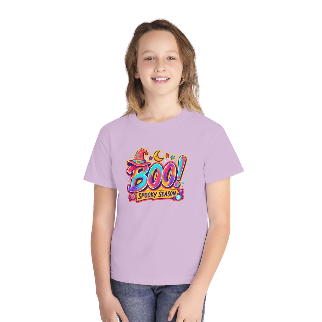 🎃 BOO! Spooky Season Youth Retro Tee ✨