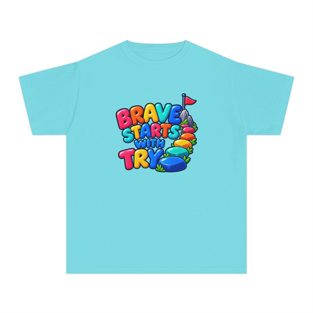 🏔️ Brave Starts With Try Youth Tee
