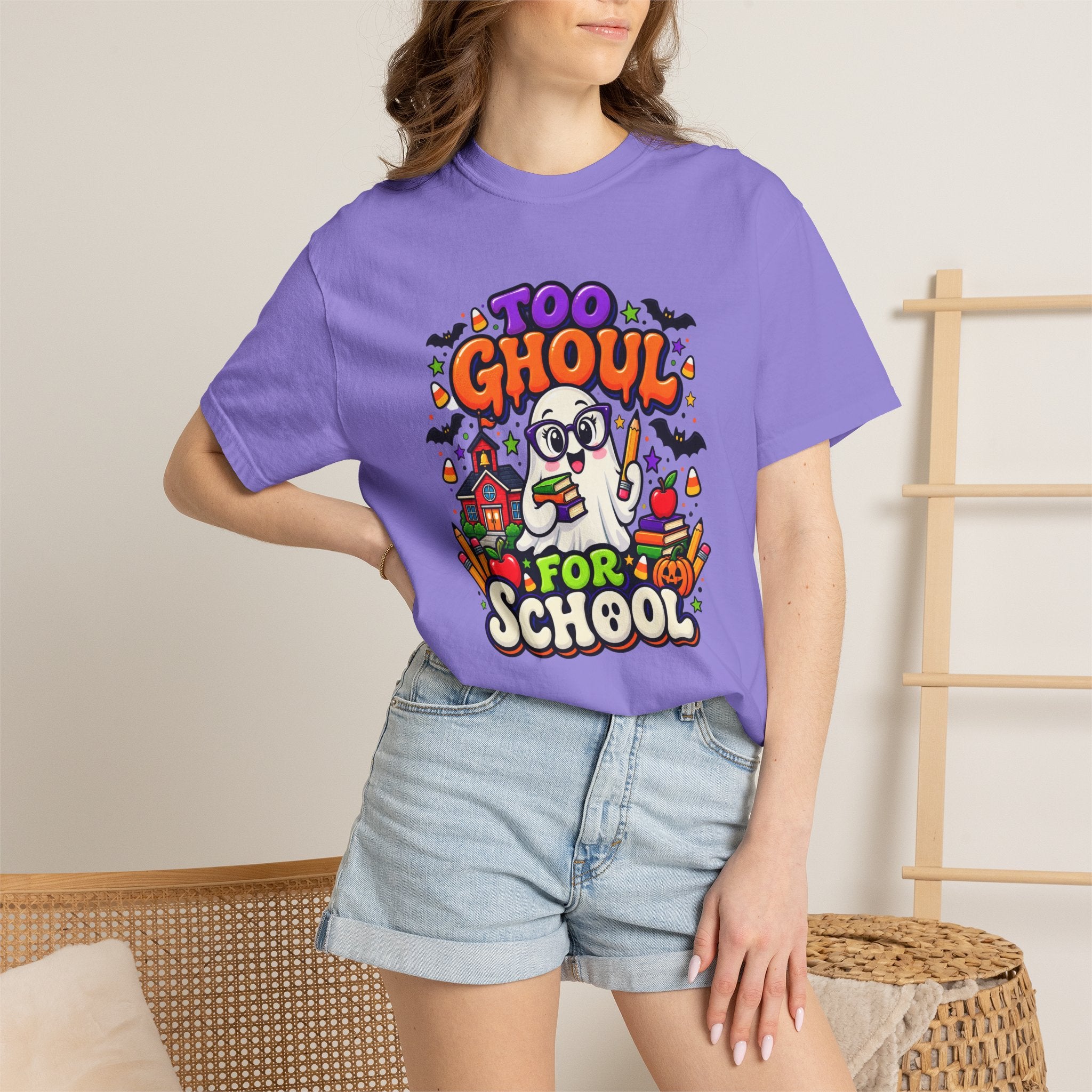Too Ghoul for School T-Shirt — Cute Halloween Ghost Back-to-School Tee