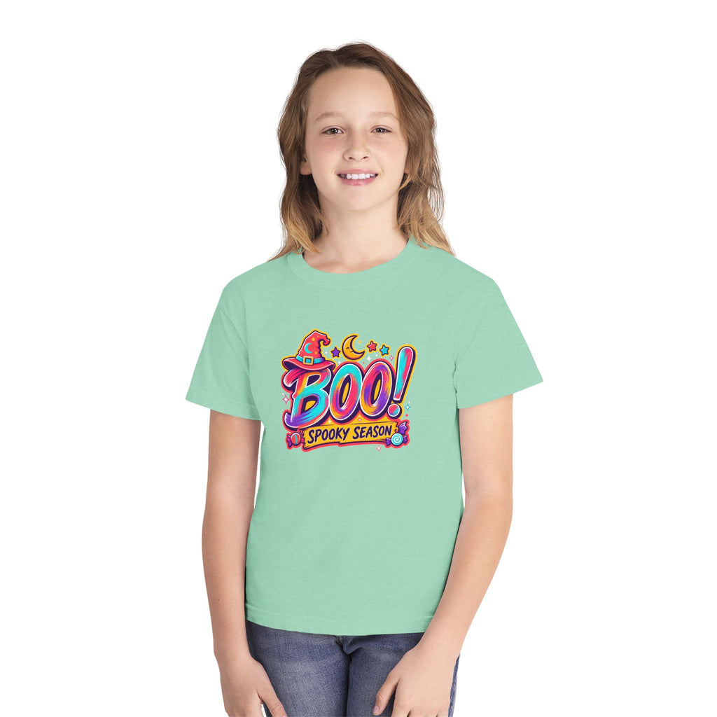 🎃 BOO! Spooky Season Youth Retro Tee ✨