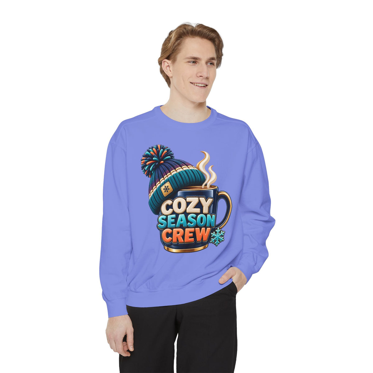 Cozy Season Crew Coffee Lover Sweatshirt ☕️❄️ | Winter Coffee Graphic Pullover