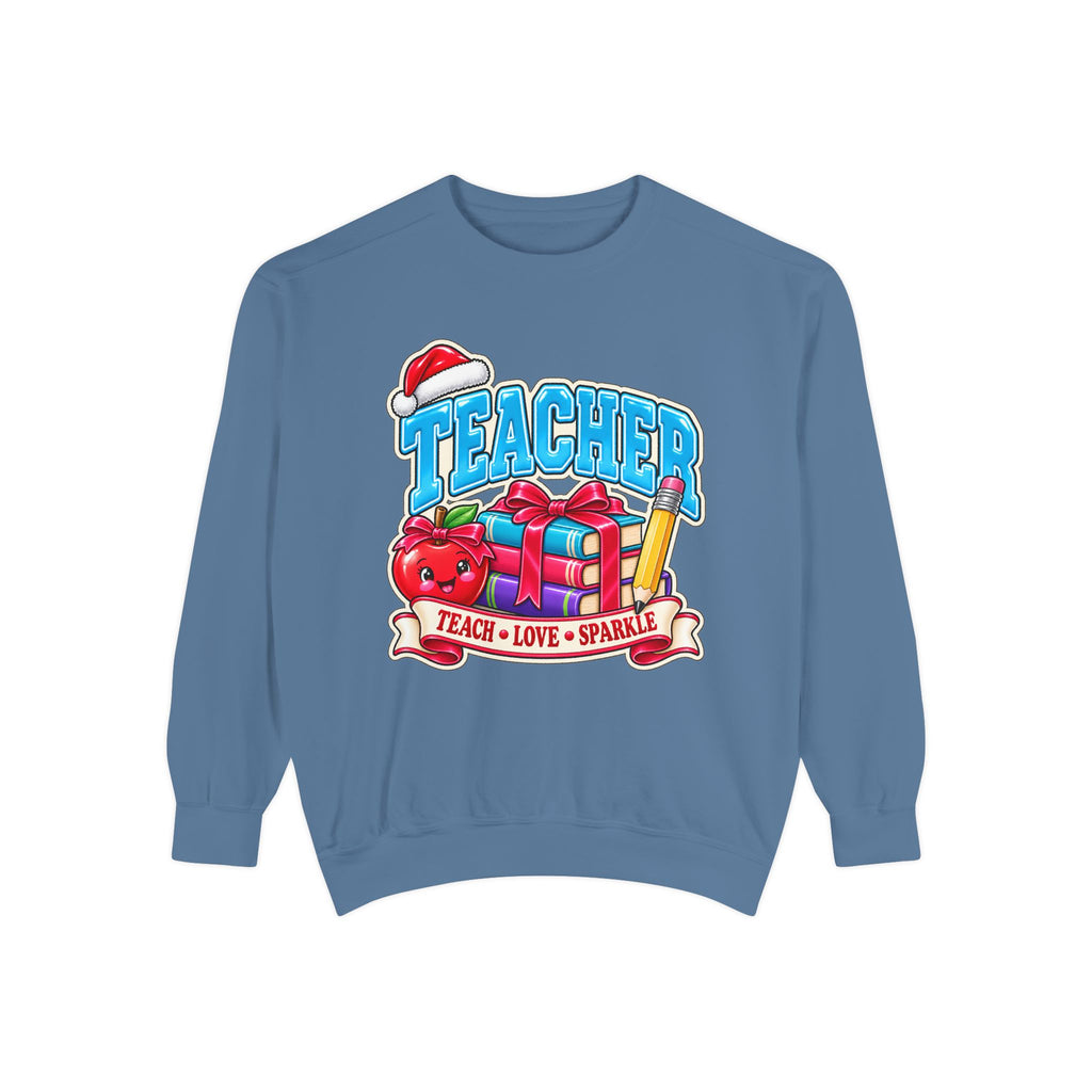 Teach • Love • Sparkle Christmas Teacher Sweatshirt