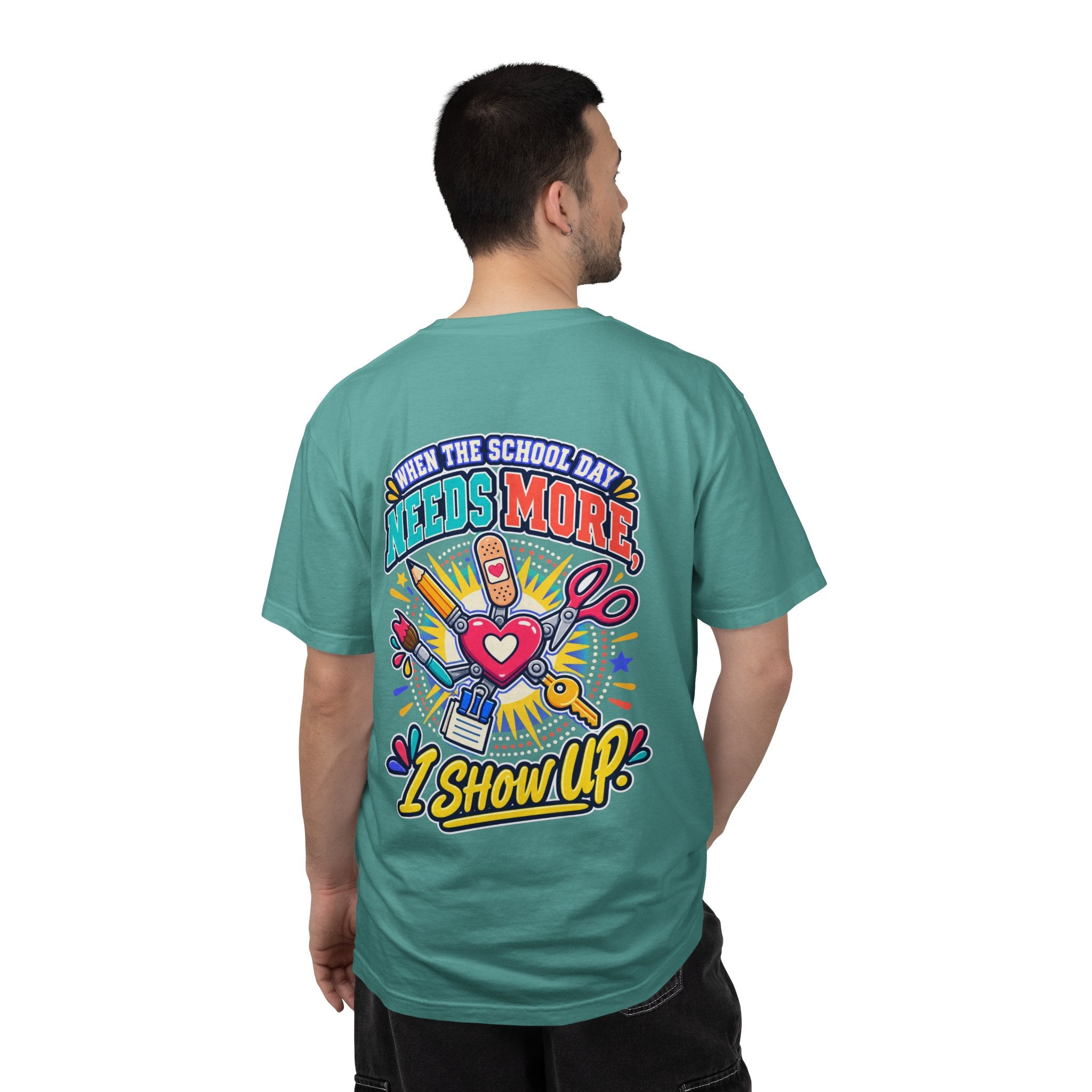 Here to Help School Support Staff Comfort Colors® Tee 🍎✏️