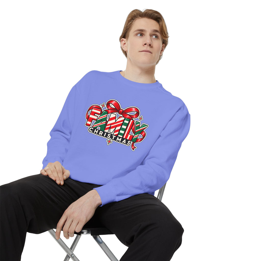 Family Christmas Candy Cane Holiday Sweatshirt