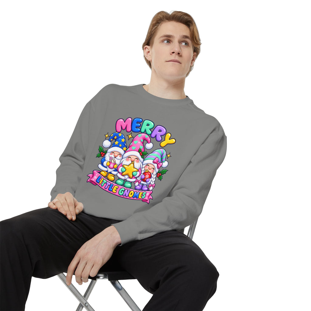Merry Little Gnomes Sweatshirt Cute Christmas Holiday Crewneck