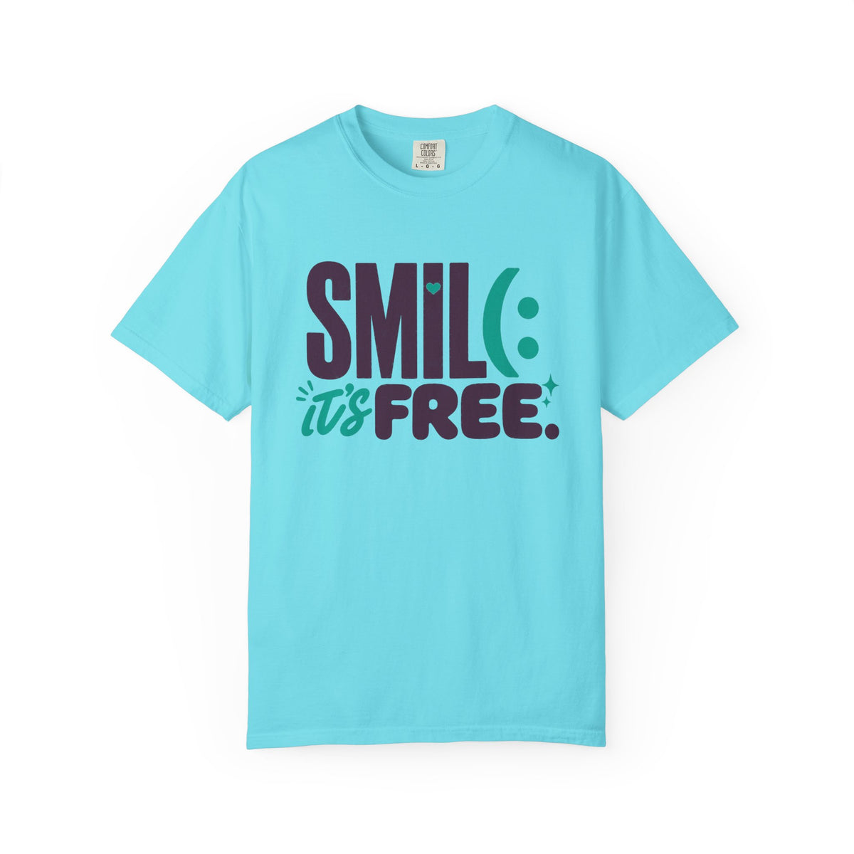 SMILE IT’S FREE! Garment-Dyed Graphic Tee